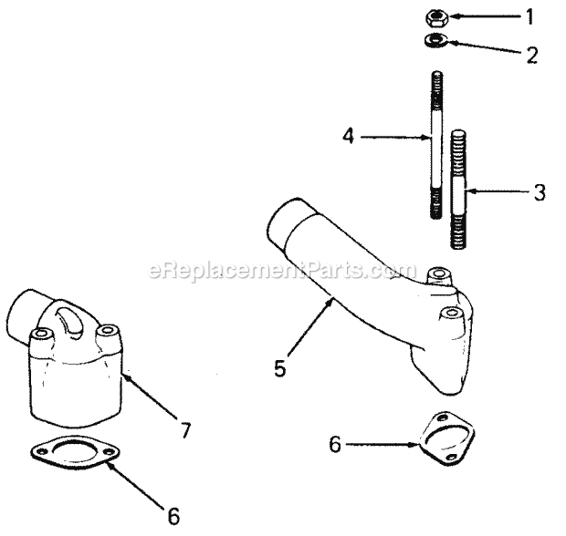 Exhaust Diagram and Parts List for 1882 800000-821059, 140-721-100, 141-721-100 Cub Cadet Lawn Tractor